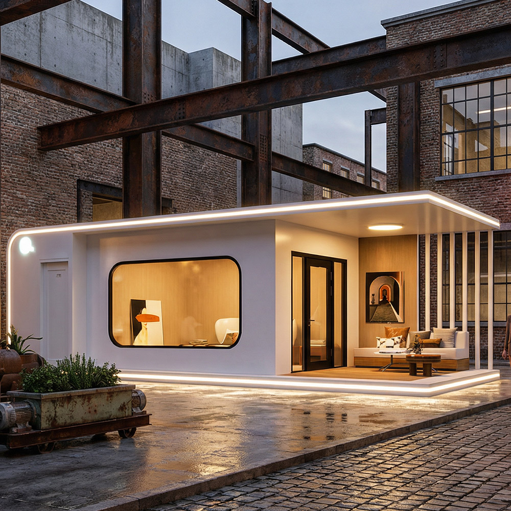 Apple Cabin Capsule แบบถอดได้ชั้นเดียวที่มีรูปทรงไม่สม่ำเสมอ