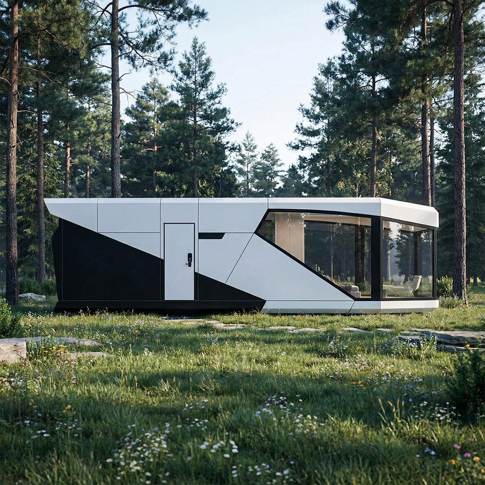 Apple Cabin Capsule แบบถอดได้ชั้นเดียวที่มีรูปทรงไม่สม่ำเสมอ