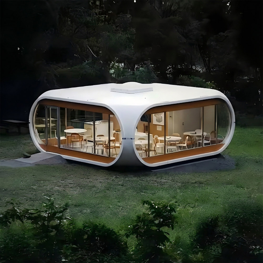Apple Cabin Capsule แบบถอดได้ชั้นเดียวที่มีรูปทรงไม่สม่ำเสมอ