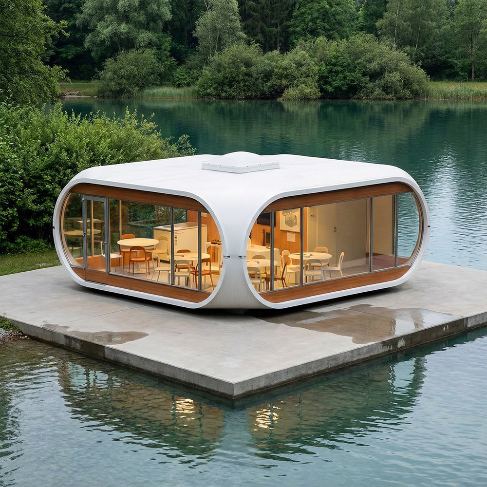 Apple Cabin Capsule แบบถอดได้ชั้นเดียวที่มีรูปทรงไม่สม่ำเสมอ