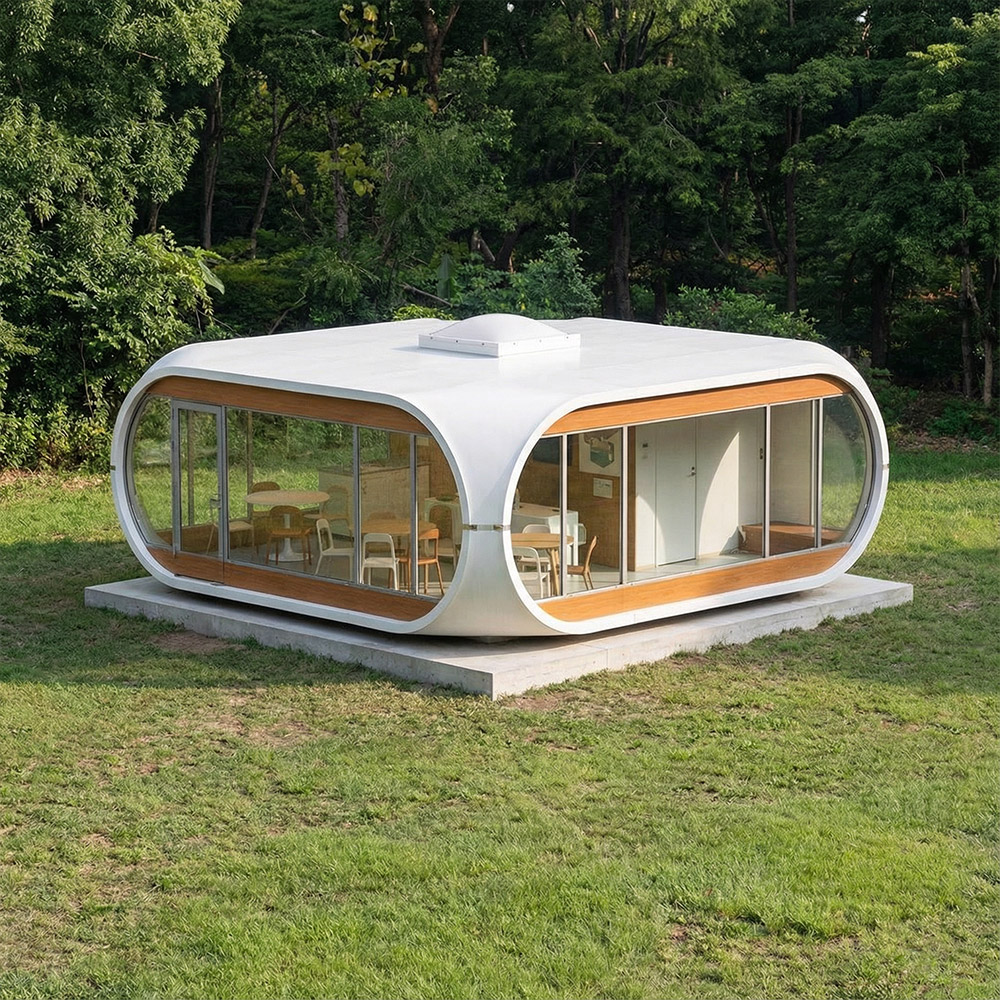 Apple Cabin Capsule แบบถอดได้ชั้นเดียวที่มีรูปทรงไม่สม่ำเสมอ