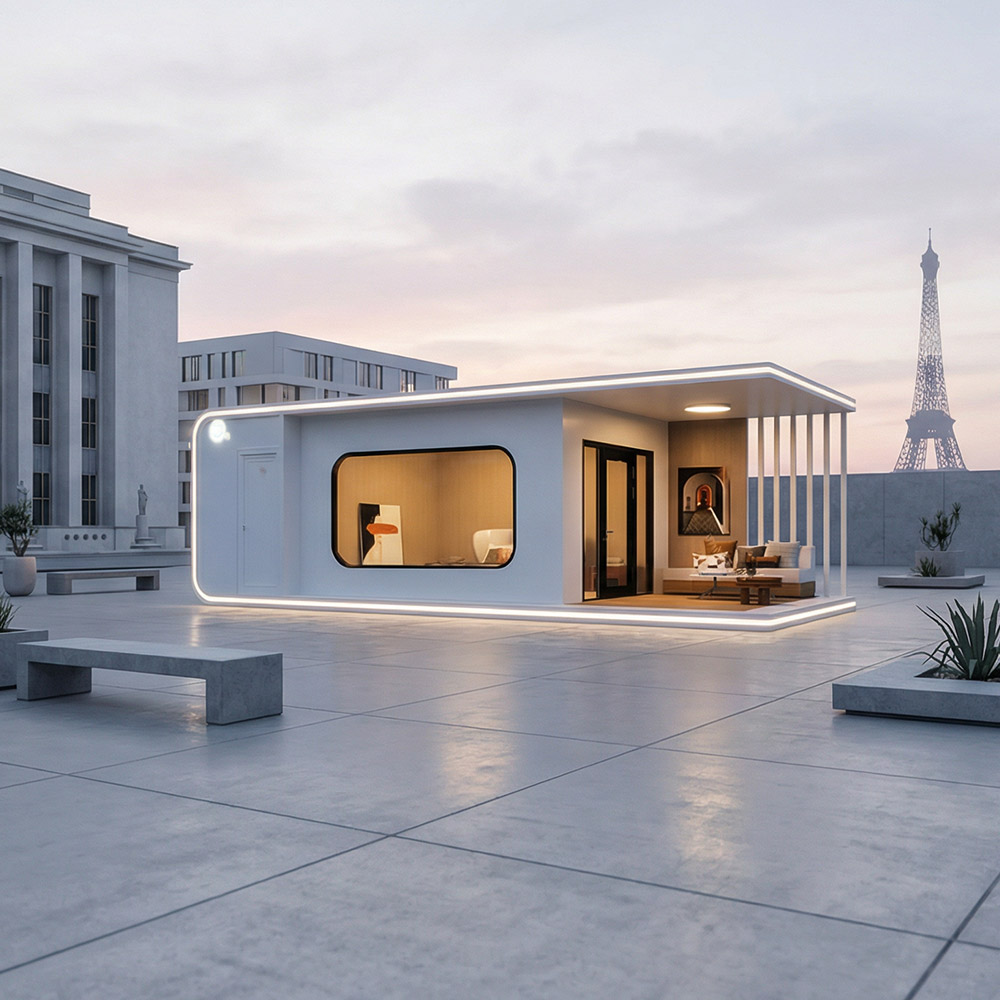 Apple Cabin Capsule แบบถอดได้ชั้นเดียวที่มีรูปทรงไม่สม่ำเสมอ