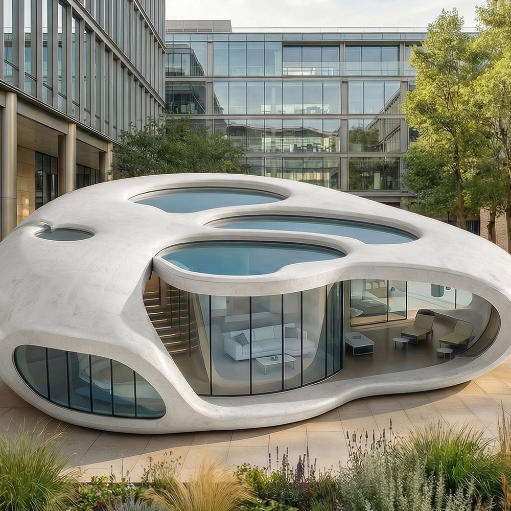 Apple Cabin Capsule แบบถอดได้ชั้นเดียวที่มีรูปทรงไม่สม่ำเสมอ