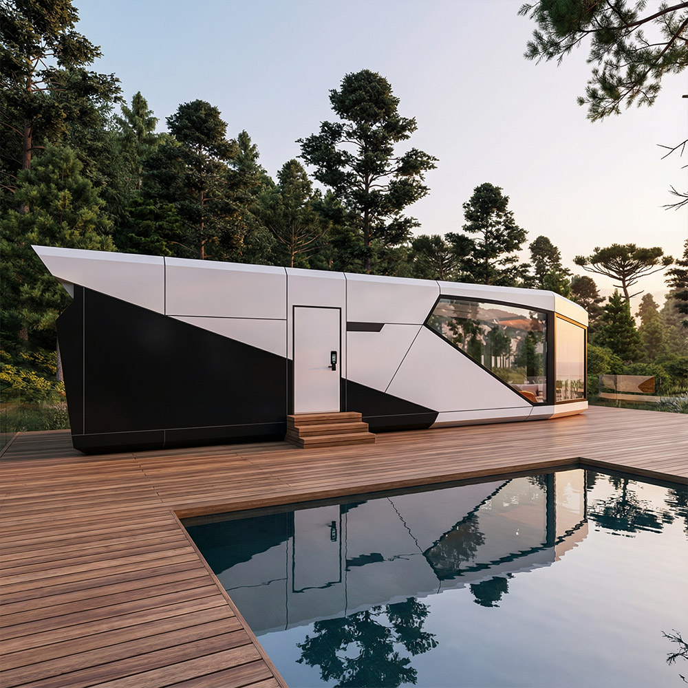 Apple Cabin Capsule แบบถอดได้ชั้นเดียวที่มีรูปทรงไม่สม่ำเสมอ